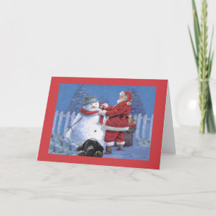 Labrador Retriever  Christmas Card Santa Snowman11