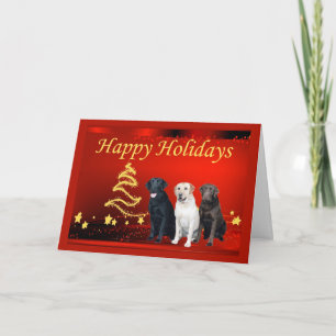 Labrador Retriever  Christmas Card Stars9