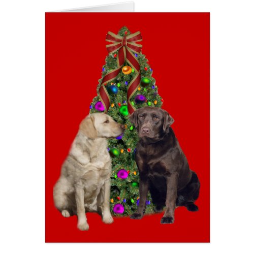 Labrador Retriever Christmas Card Tree