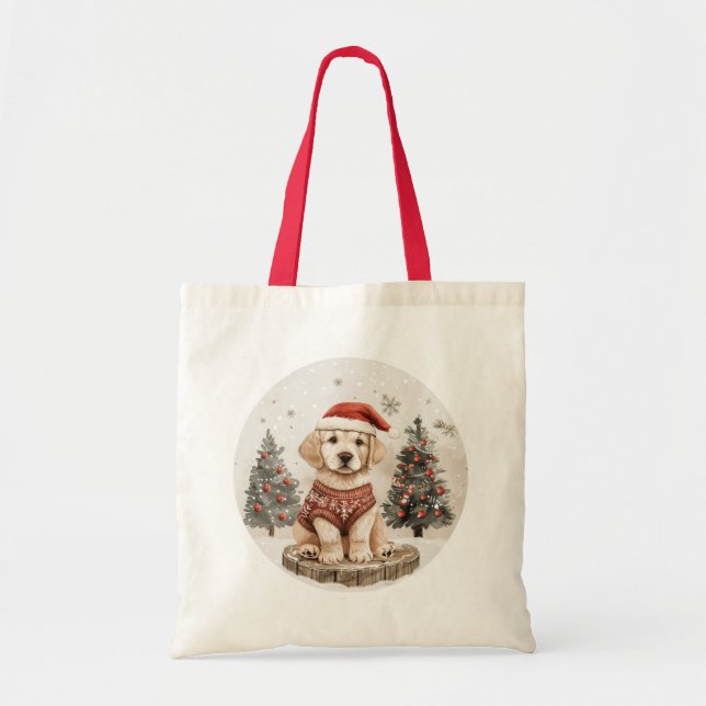 Labrador Retriever Christmas Dog Tote Bag (Front)