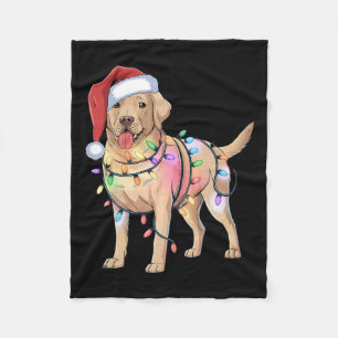 Labrador Retriever Christmas Festive Dog Lover 1 Fleece Blanket