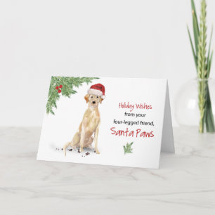 Labrador Retriever Christmas From Dog in Funny Card