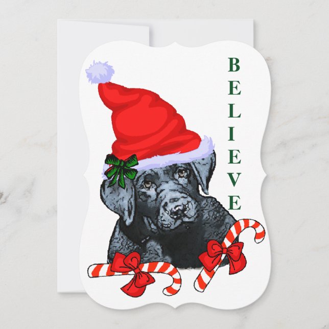 Labrador Retriever Christmas Holiday Card (Front)