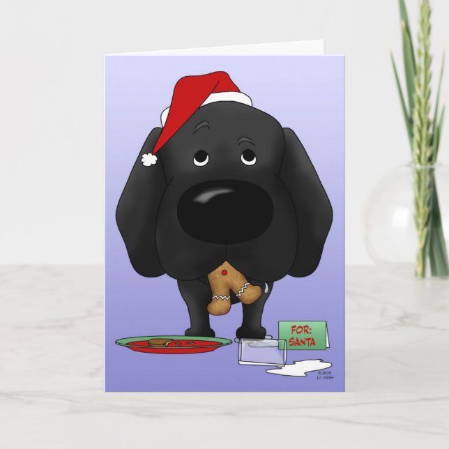 Labrador Retriever Christmas Holiday Card (Front)
