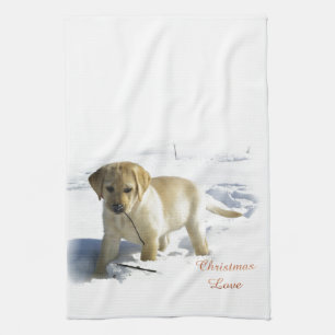 Labrador Retriever Christmas Kitchen Towel