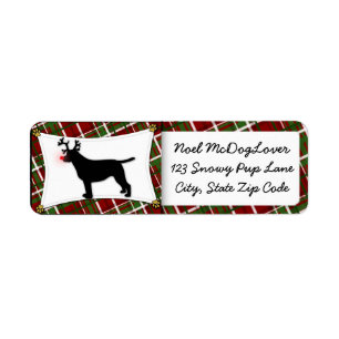 Labrador Retriever Christmas Label