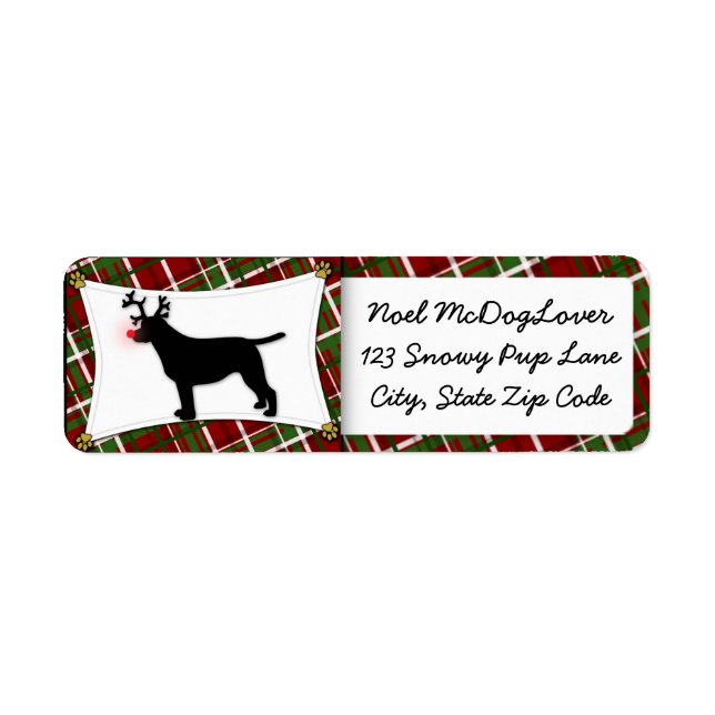 Labrador Retriever Christmas Label (Front)