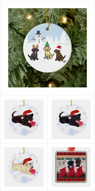 Labrador Retriever Christmas Ornament Collection 1