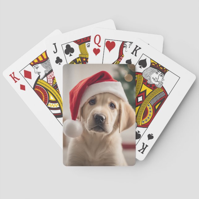 Labrador Retriever Christmas Poker Cards (Back)