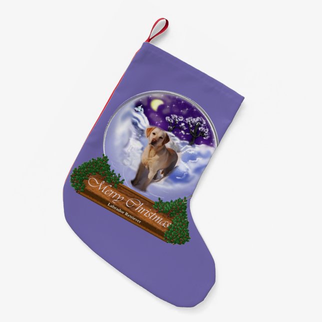 Labrador Retriever Christmas Small Christmas Stocking (Front (Hanging))