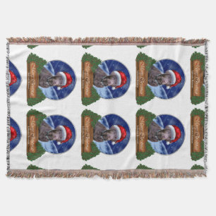 Labrador Retriever Christmas Throw Blanket