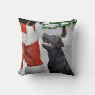 Labrador Retriever Christmas Throw Pillow