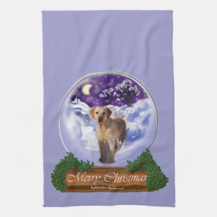 Labrador Retriever Christmas Towel