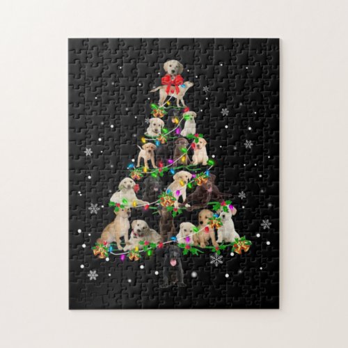 Labrador Retriever Christmas Tree X mas Jigsaw Puzzle