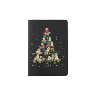 Labrador Retriever Christmas Tree X mas Passport Holder
