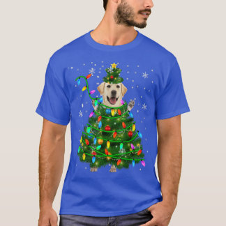 Labrador Retriever Christmas Tree Xmas Lights Dog  T-Shirt