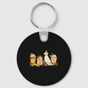Labrador Retriever Coffee Pumpkin Spice Fall Thank Keychain