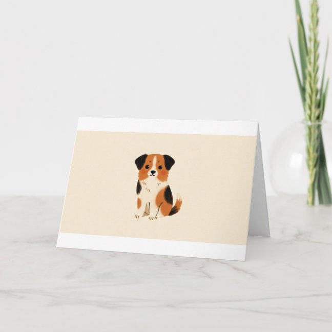 Labrador Retriever Coffee shop window Greeting Car Card