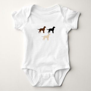 labrador retriever color silhouettes baby bodysuit