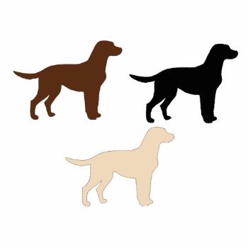 Labrador Retriever Color Silhouettes Cutout by BreakoutTees at Zazzle