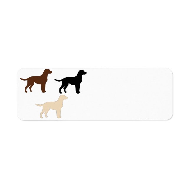 labrador retriever color silhouettes label (Front)