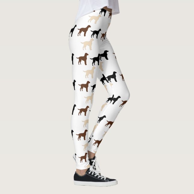 labrador retriever color silhouettes leggings (Right)