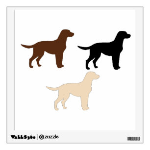labrador retriever color silhouettes wall decal