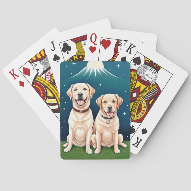 Labrador Retriever Couple Poker Cards (Back)