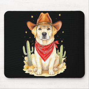 Labrador Retriever Cowboy Dog Western Llabrador Co Mouse Pad