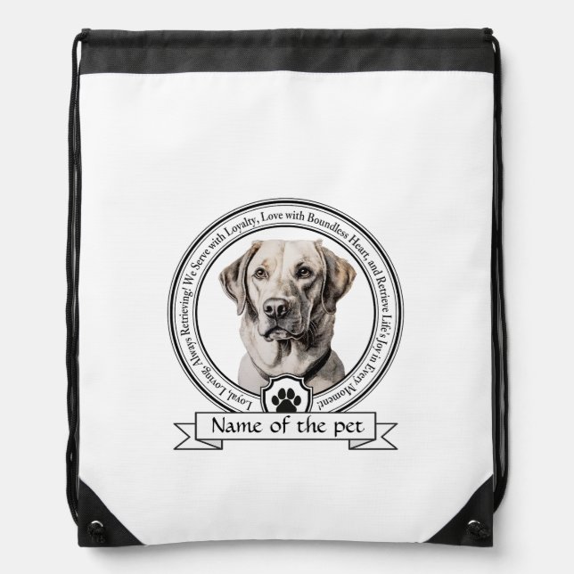 Labrador Retriever Credo Drawstring Bag (Front)