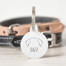 Labrador Retriever Custom Name Round Dog ID Tag