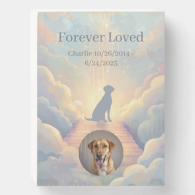 Labrador Retriever Custom Wood Sign – Pet Loss (Front Vertical)