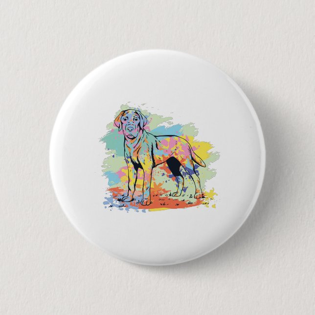 Labrador Retriever Cute Dog Button (Front)