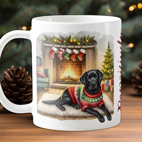 Labrador Retriever Cute Dog Christmas Tree  Coffee Mug