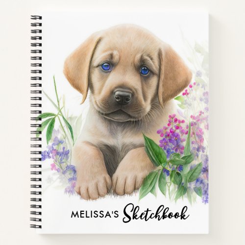 Labrador Retriever Cute Puppy Dog Sketchbook Notebook