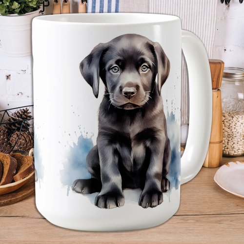 Labrador Retriever Cute Puppy Watercolor Dog Coffee Mug