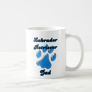 Labrador Retriever Dad Blue Pawprint Coffee Mug