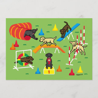 Labrador Retriever Dog Agility Party Invitation