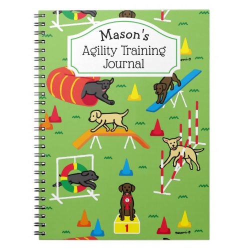 Labrador Retriever Dog Agility Training Choco Notebook