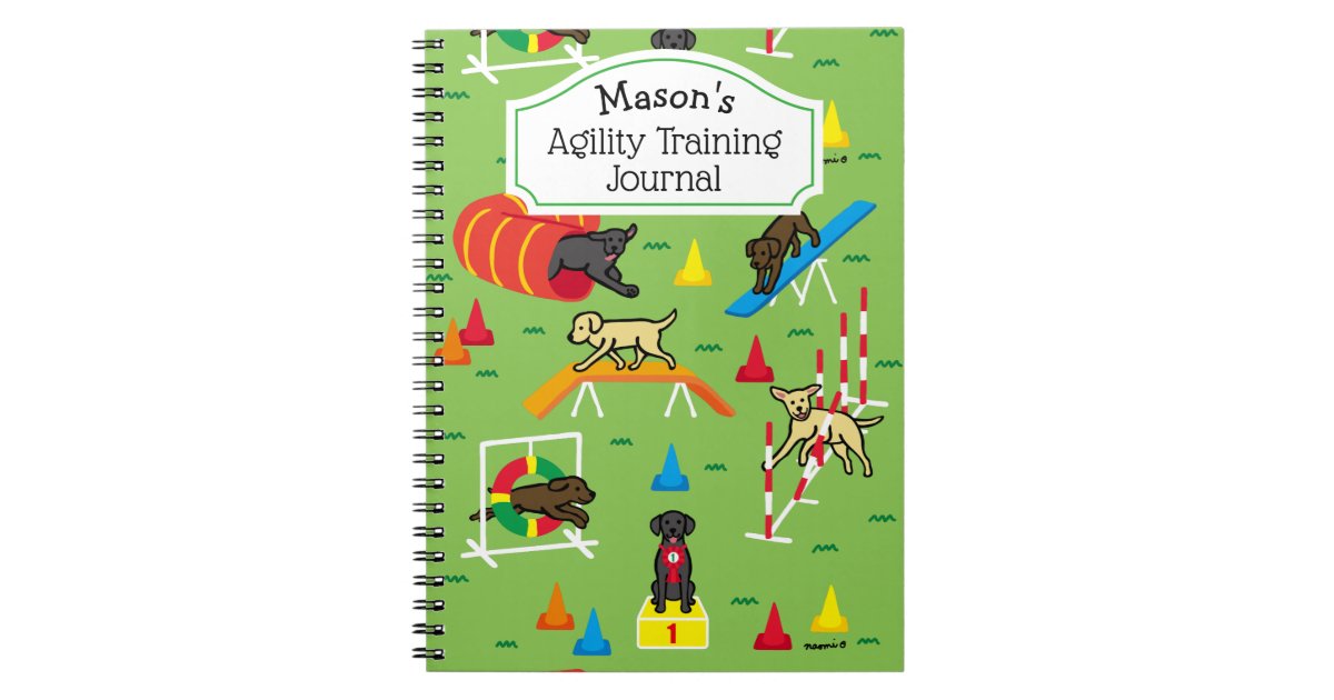 Labrador Retriever Dog Agility Training Notebook | Zazzle