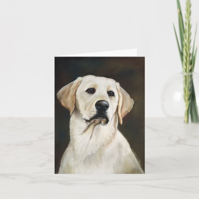 Labrador Retriever Dog Art Notecard (Front)