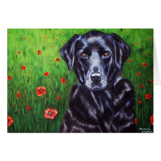 Labrador Retriever Dog Art - Poppy (Front Horizontal)