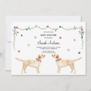 Labrador Retriever Dog Baby Shower Card