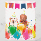 Labrador Retriever Dog Balloons Birthday (Front)