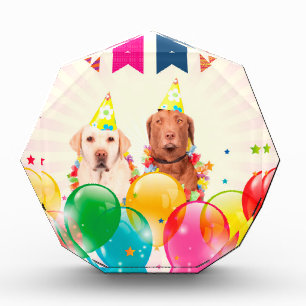 Labrador Retriever Dog Balloons Birthday Award