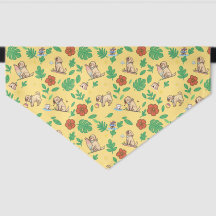 Labrador Retriever Dog Bandana with Summer Floral 