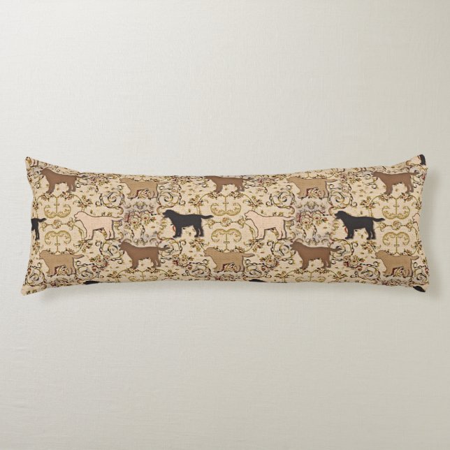 Labrador retriever dog body pillow (Front)