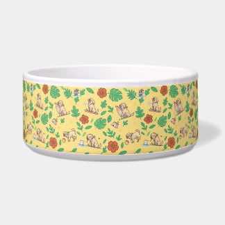 Labrador Retriever Dog Bowl with Cute Summer
