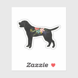 Labrador Retriever Dog Breed Bohemian Floral Sticker