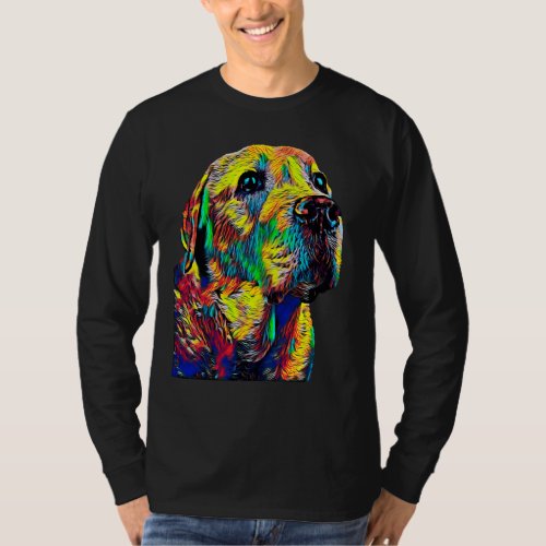 Labrador Retriever Dog Breed Head Pet Breed True F T_Shirt